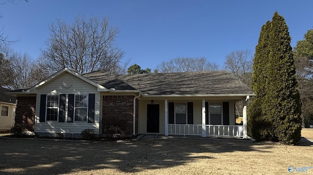 view of front of property with a porch