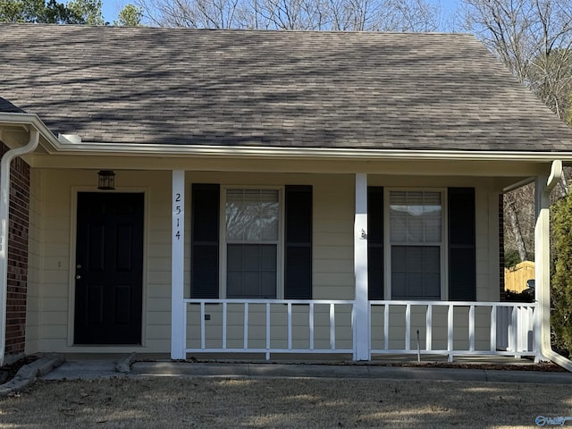 exterior space with covered porch