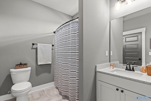 68 Natures Ridge Way, Huntsville, AL 35803 - full bathroom featuring vanity, toilet, baseboards, and a shower with curtain