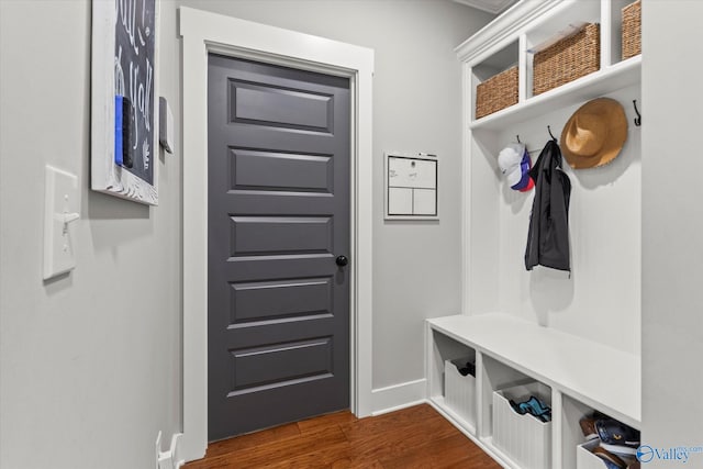 68 Natures Ridge Way, Huntsville, AL 35803 - mudroom with dark wood-type flooring and baseboards