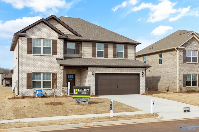 view of front facade with a garage