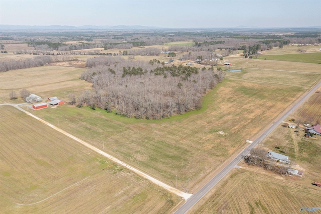 bird's eye view with a rural view