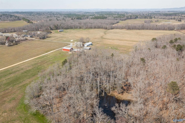 bird's eye view with a rural view