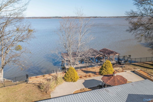 water view with fence