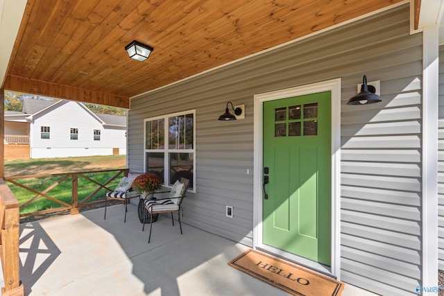 view of doorway to property