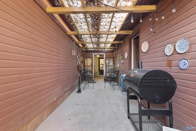 view of patio with grilling area