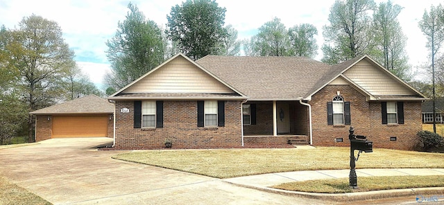 16968 Bellewood Dr, Athens, AL 35613 - ranch-style home with brick siding, crawl space, and a front lawn