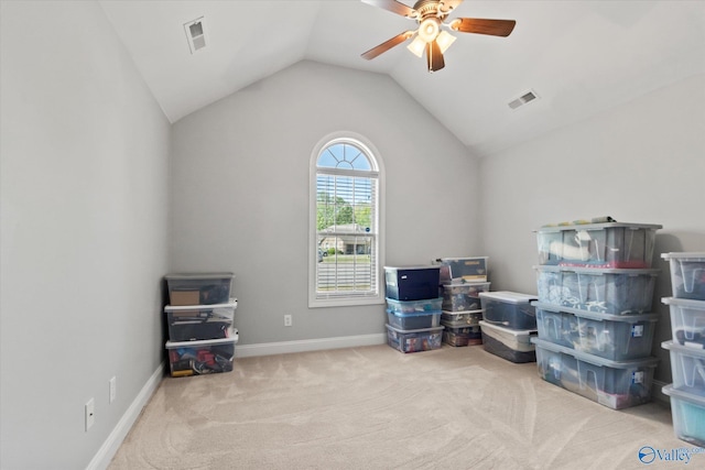 16968 Bellewood Dr, Athens, AL 35613 - storage area with a ceiling fan and visible vents