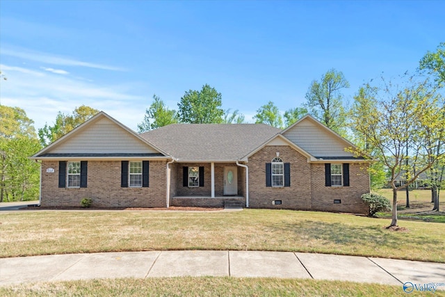 16968 Bellewood Dr, Athens, AL 35613 - single story home featuring crawl space, a shingled roof, a front yard, and brick siding
