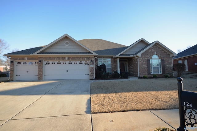 ranch-style home with a garage