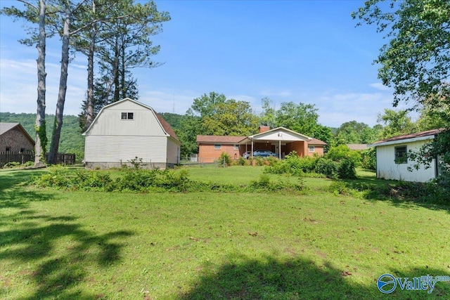 259 Old Big Cove Rd, Brownsboro, AL 35741 - view of yard featuring a barn and an outbuilding
