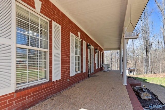 view of patio with covered porch