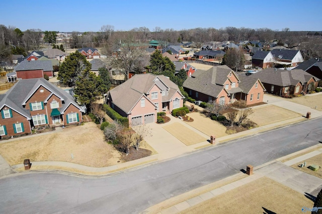 bird's eye view with a residential view