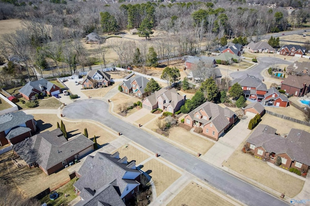 bird's eye view with a residential view