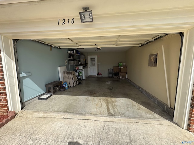 garage featuring electric panel