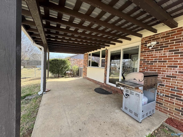 view of patio with fence