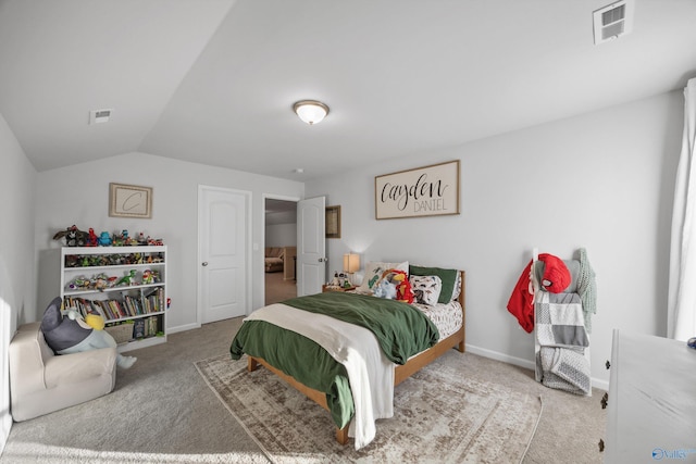 165 Saddle St, New Market, AL 35761 - carpeted bedroom with baseboards and lofted ceiling