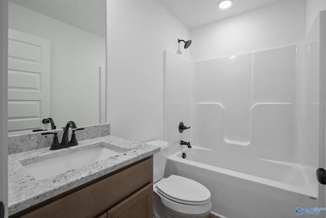 188 Chesire Cove Ln, New Market, AL 35759 - bathroom featuring toilet, vanity, and shower / bathtub combination