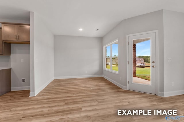 interior space featuring light hardwood / wood-style floors