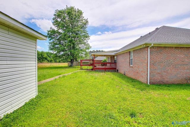 20886 Johnson Dr, Athens, AL 35613 - view of yard featuring a deck