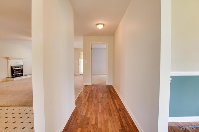 20886 Johnson Dr, Athens, AL 35613 - hallway featuring hardwood / wood-style flooring and baseboards