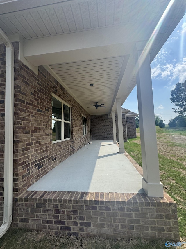 215 Dogwood Dr, Rogersville, AL 35652 - view of patio featuring ceiling fan