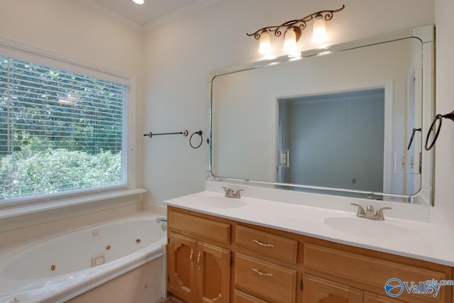 1102 Chesterfield Dr SE, Huntsville, AL 35803 - bathroom with double vanity and a tub with jets