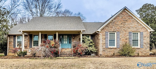 view of front of property featuring a porch