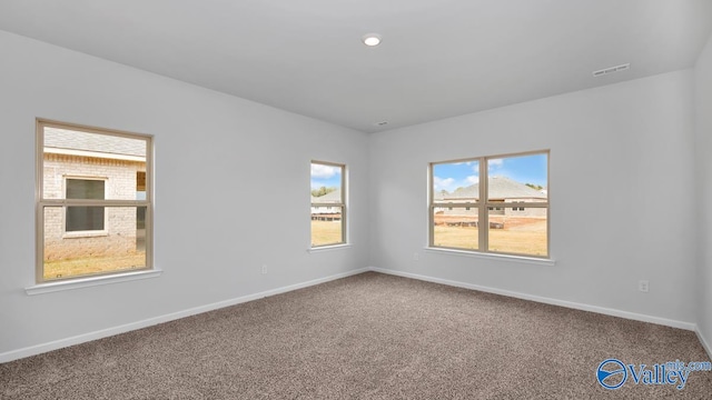 view of carpeted empty room