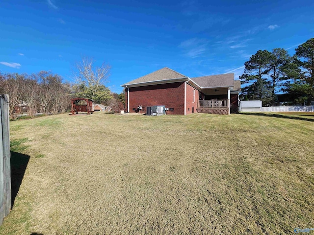 view of home's exterior featuring a lawn