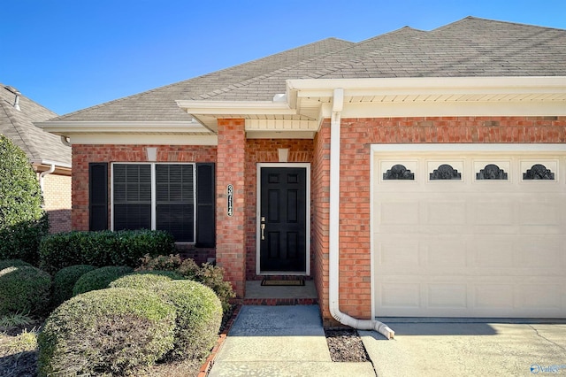 property entrance featuring a garage