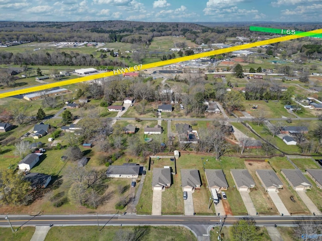 bird's eye view with a residential view