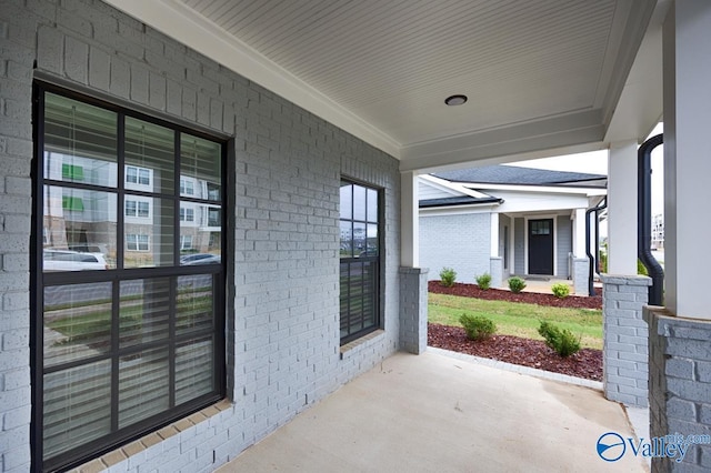 view of patio featuring covered porch