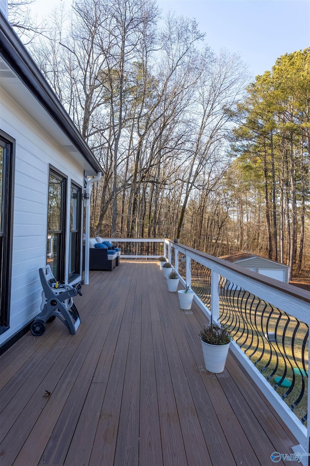 view of wooden terrace