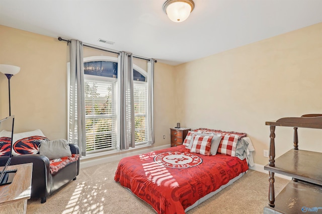 bedroom featuring carpet