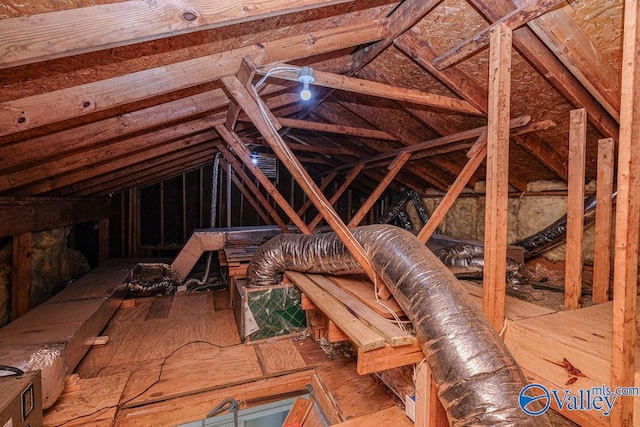 view of attic