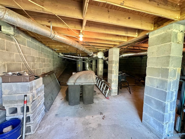 view of basement