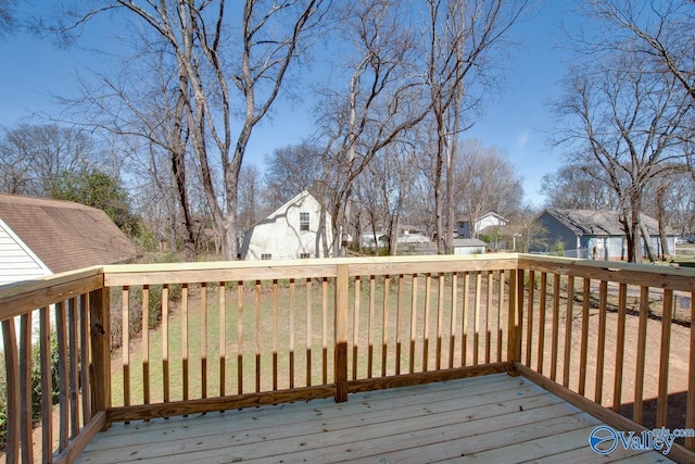 deck featuring a residential view