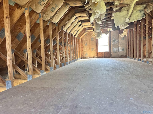 view of attic