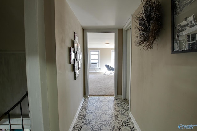 corridor featuring cooling unit