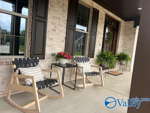 view of patio featuring covered porch
