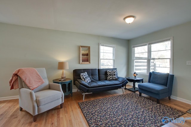 1608 Humes Ave, Huntsville, AL 35801 - living area featuring baseboards and wood finished floors
