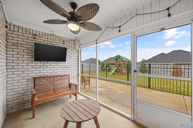 17067 Stonegate Dr, Athens, AL 35613 - sunroom / solarium with ceiling fan