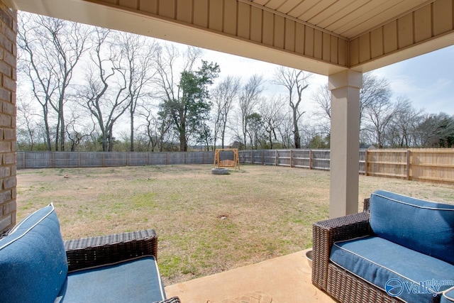 178 Meadow Ridge Dr, Hazel Green, AL 35750 - view of yard with a fenced backyard and a patio area