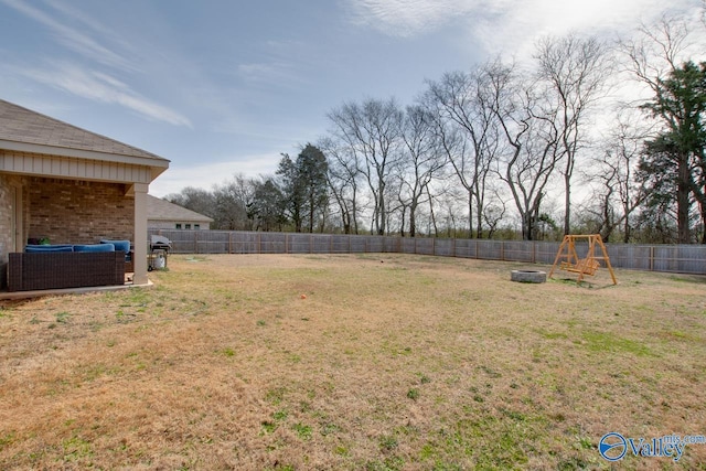 178 Meadow Ridge Dr, Hazel Green, AL 35750 - view of yard with a playground and a fenced backyard