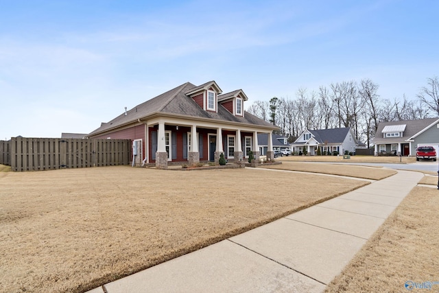 view of front of house featuring covered porch