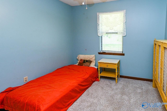 view of carpeted bedroom