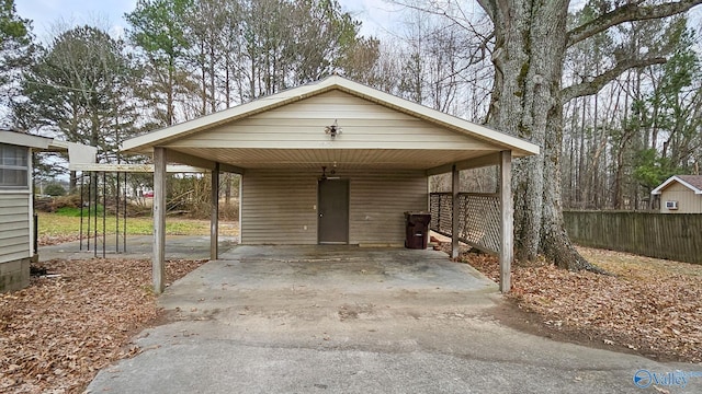 view of front of house with a carport