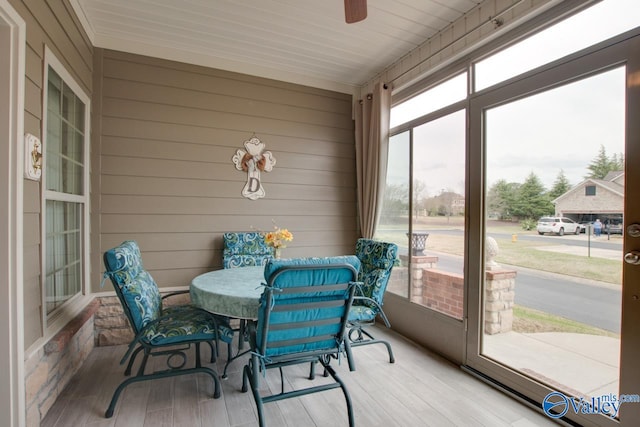 view of sunroom / solarium