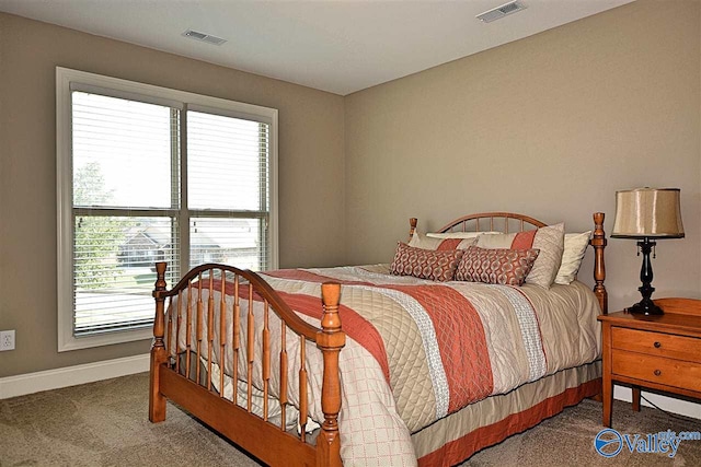 view of carpeted bedroom